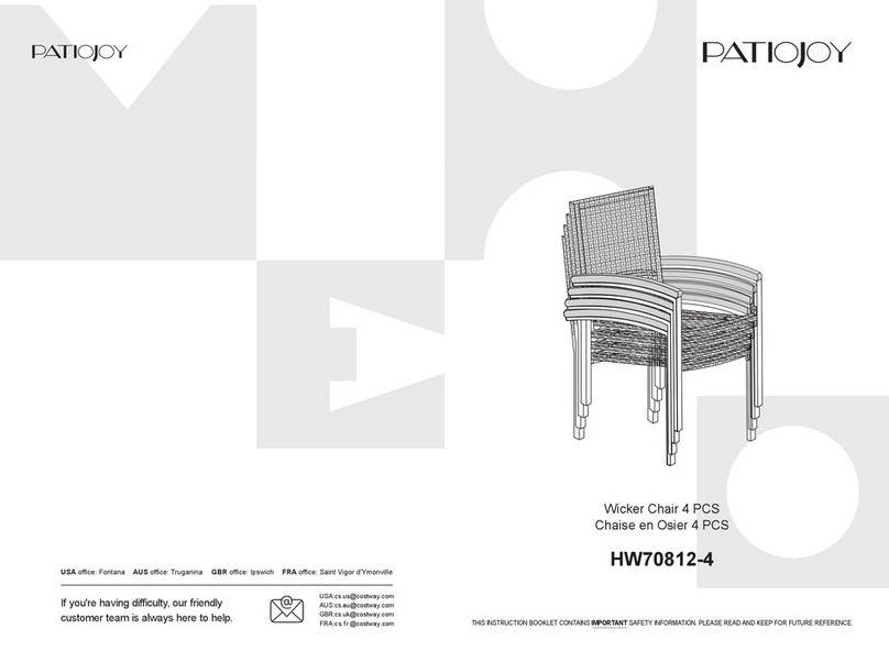 PATIOJOY HW70812-4 Assembly instructions