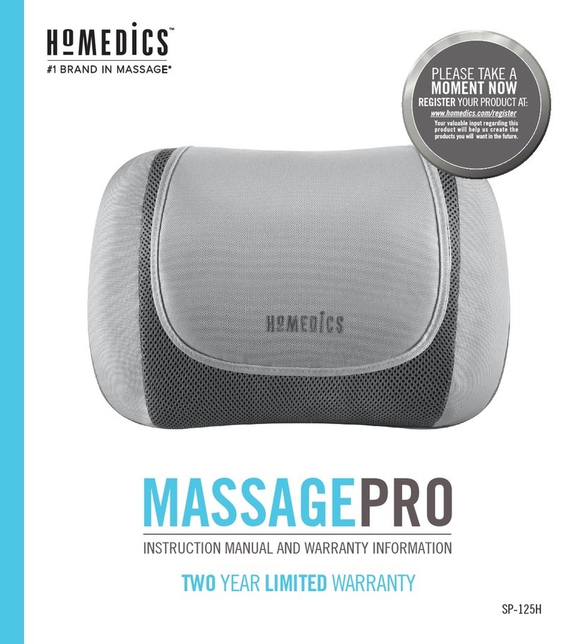 HoMedics MASSAGEPRO SP-125H instruction manual