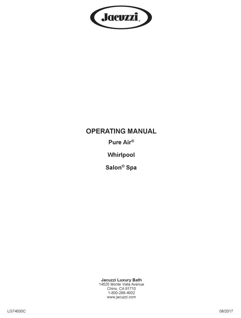 Jacuzzi Pure Air Whirlpool Salon Spa operating manual Jacuzzi Pure Air Whirlpool Salon Spa operating manual