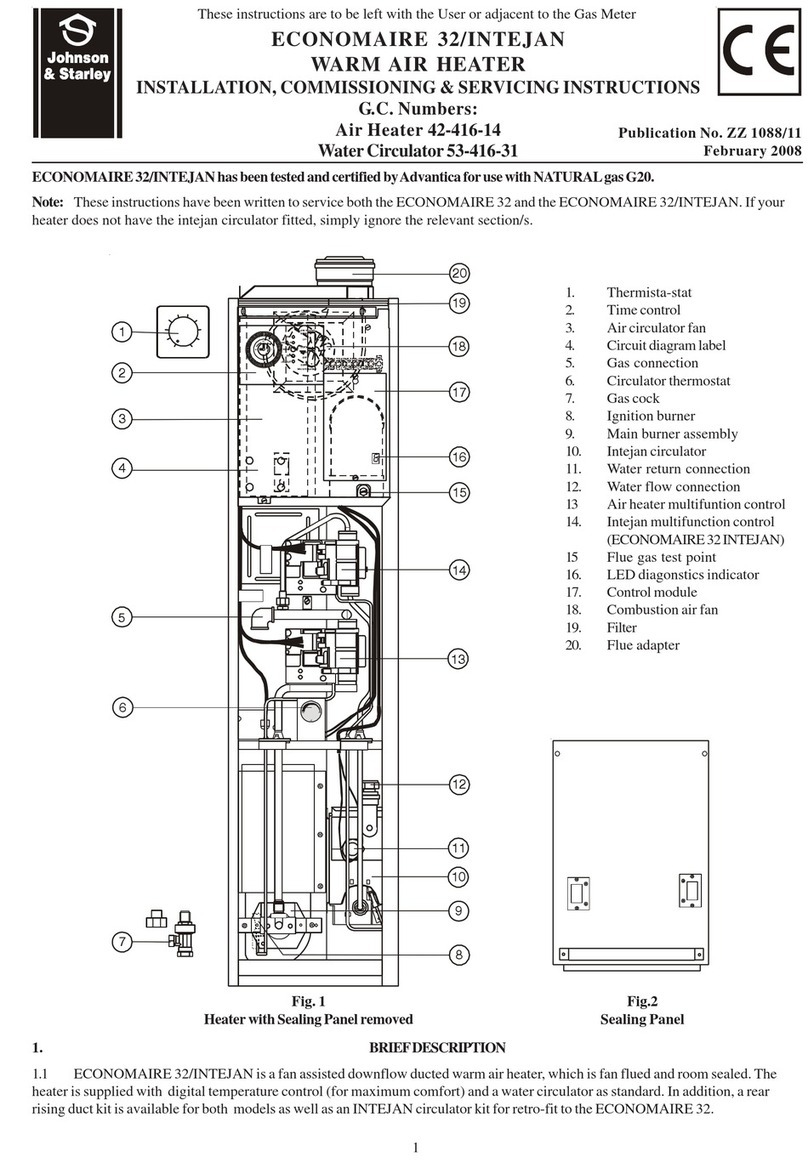 Johnson & Starley ECONOMAIRE 32/INTEJAN Installation, commissioning & servicing instructions