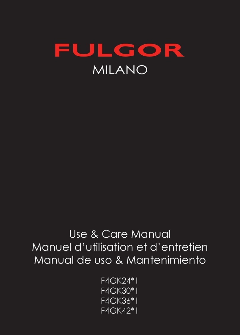 Fulgor Milano F4GK24 1 Series Use & care manual Fulgor Milano F4GK24 1 Series Use & care manual