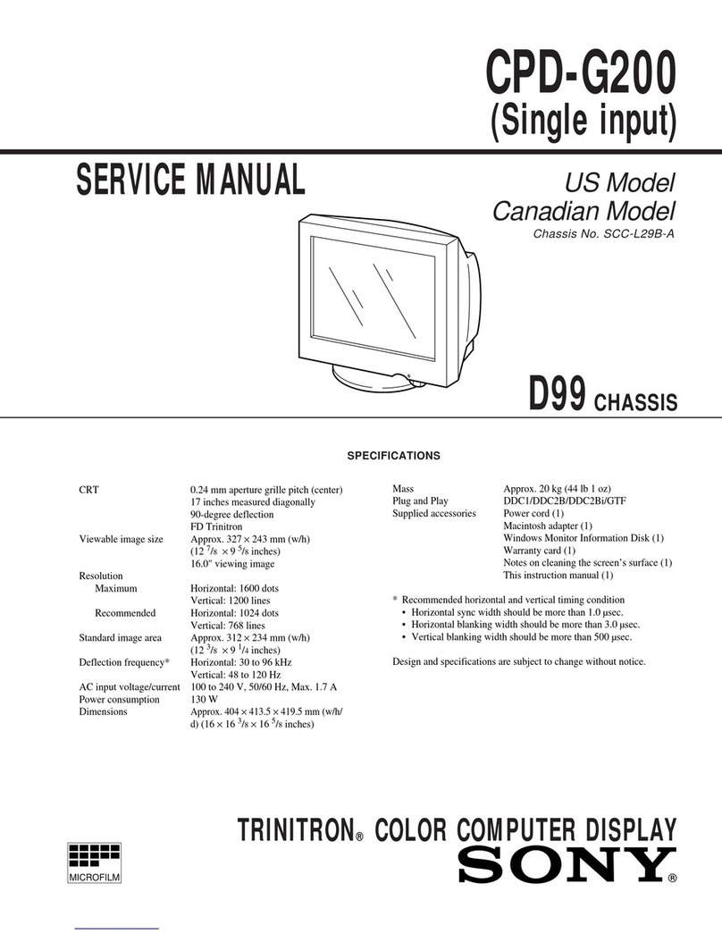 Sony Trinitron CPD-G200 User manual