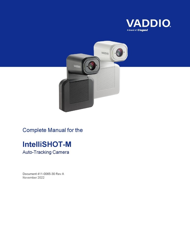 VADDIO IntelliSHOT-M User manual VADDIO IntelliSHOT-M User manual