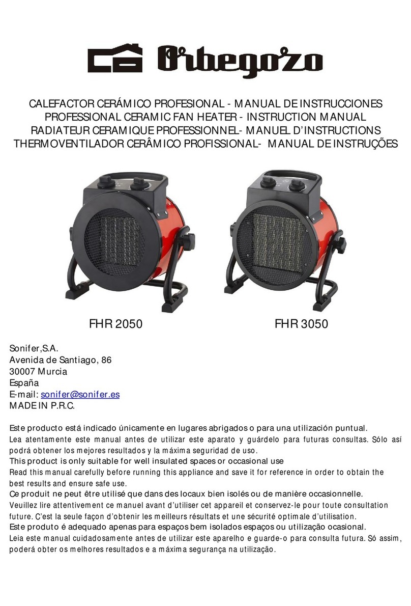 Orbegozo FHR 2050 instruction manual