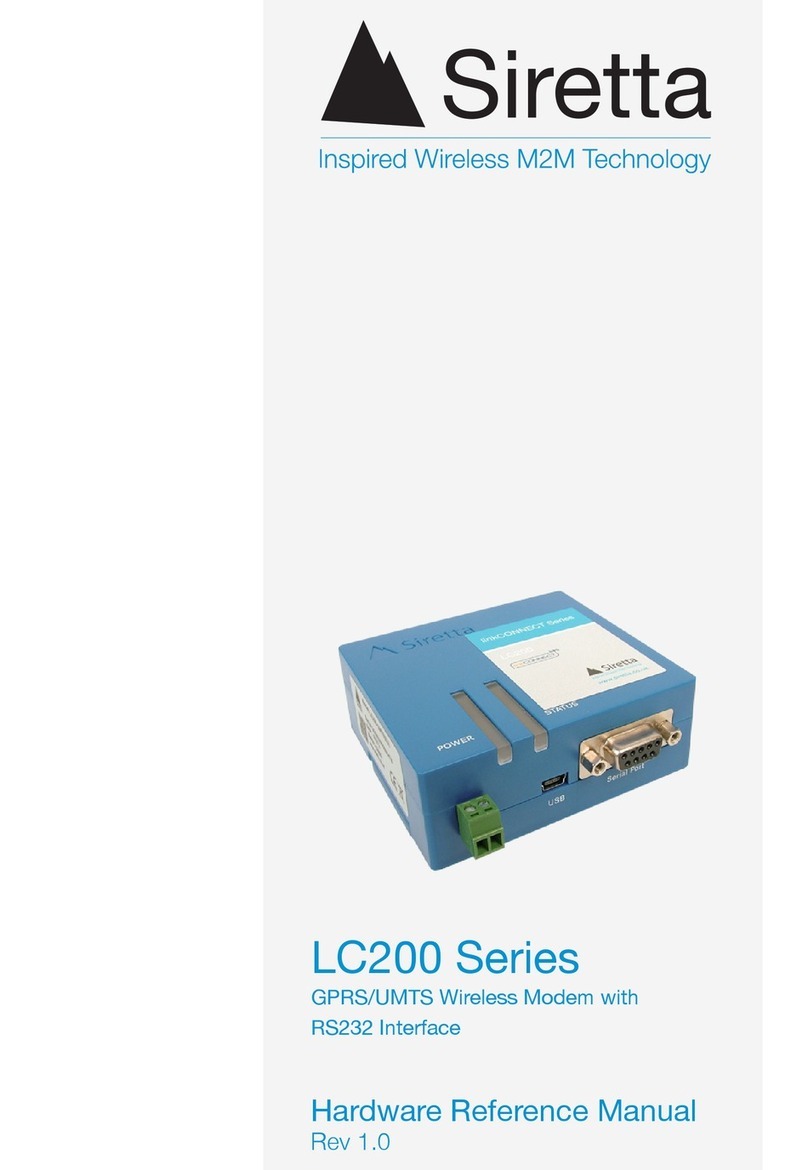 SIRETTA LC200 Series Quick user guide