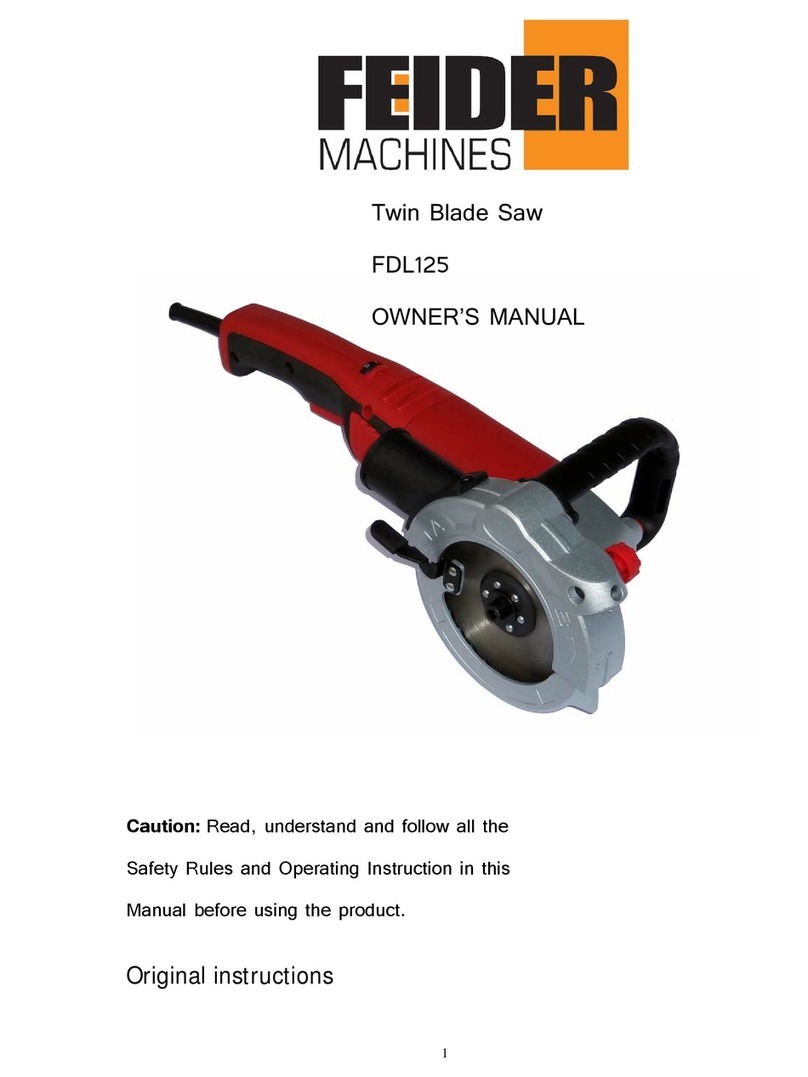 Feider Machines FDL125 owner's manual