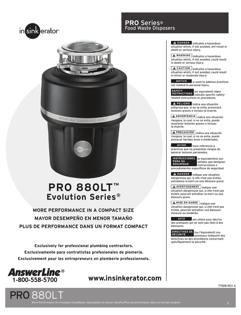 InSinkErator PRO Series User manual