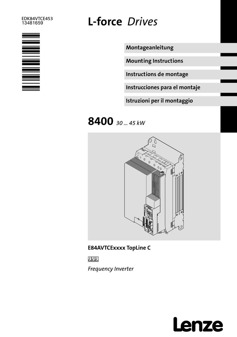 Lenze L-force TopLine 8400 Mounting instructions
