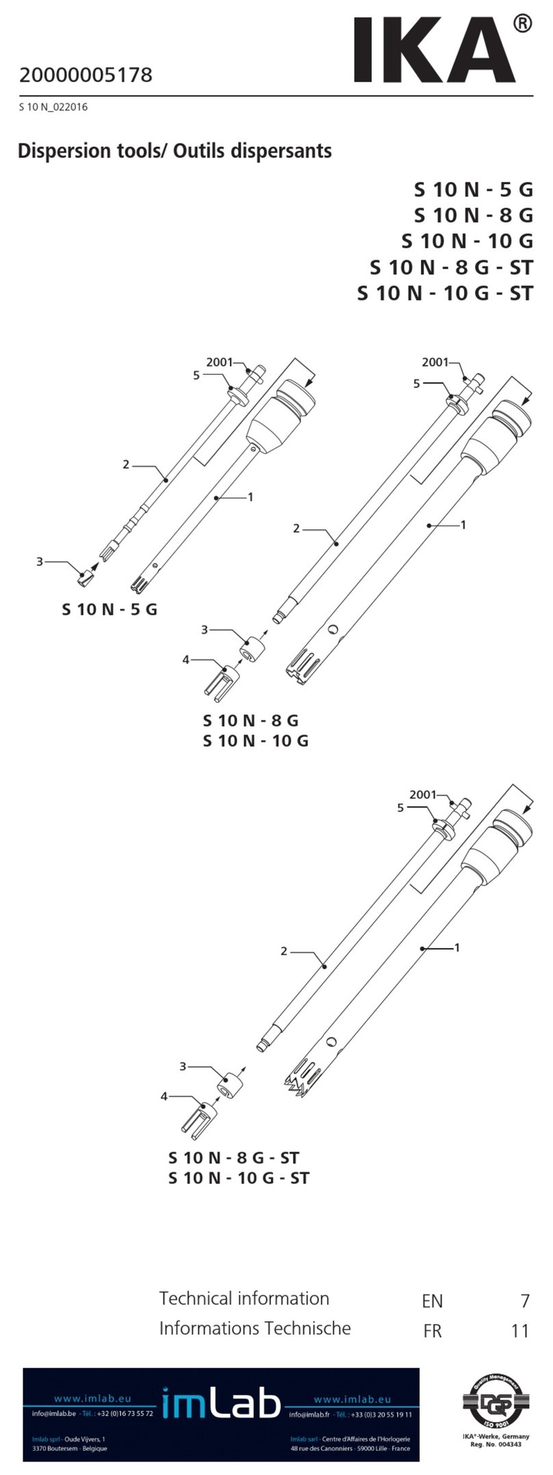 IKA S 10 N-5 G technical information