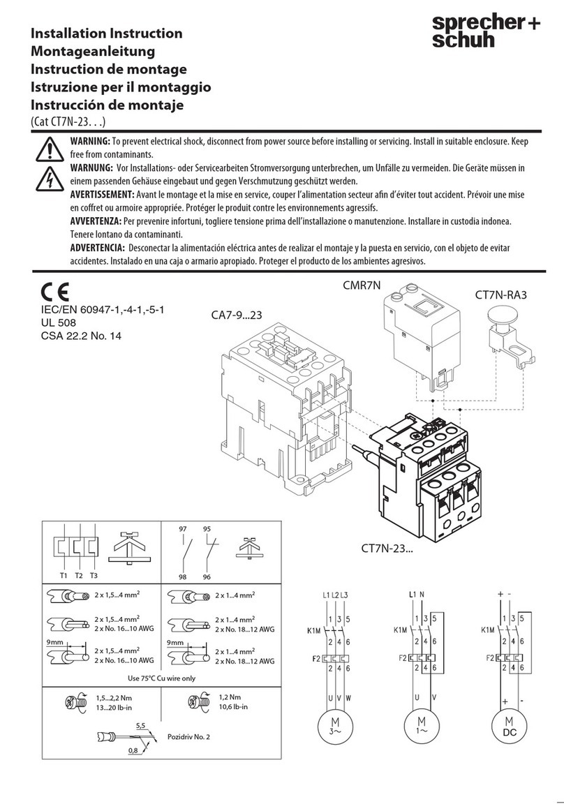sprecher + schuh CA7-9 23 Series Installation instruction