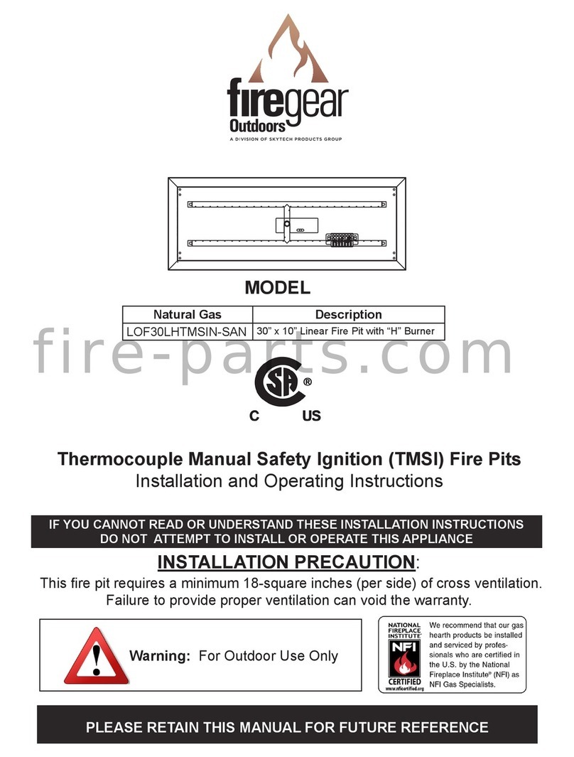 Skytech firegear LOF30LHTMSIN-SAN User manual
