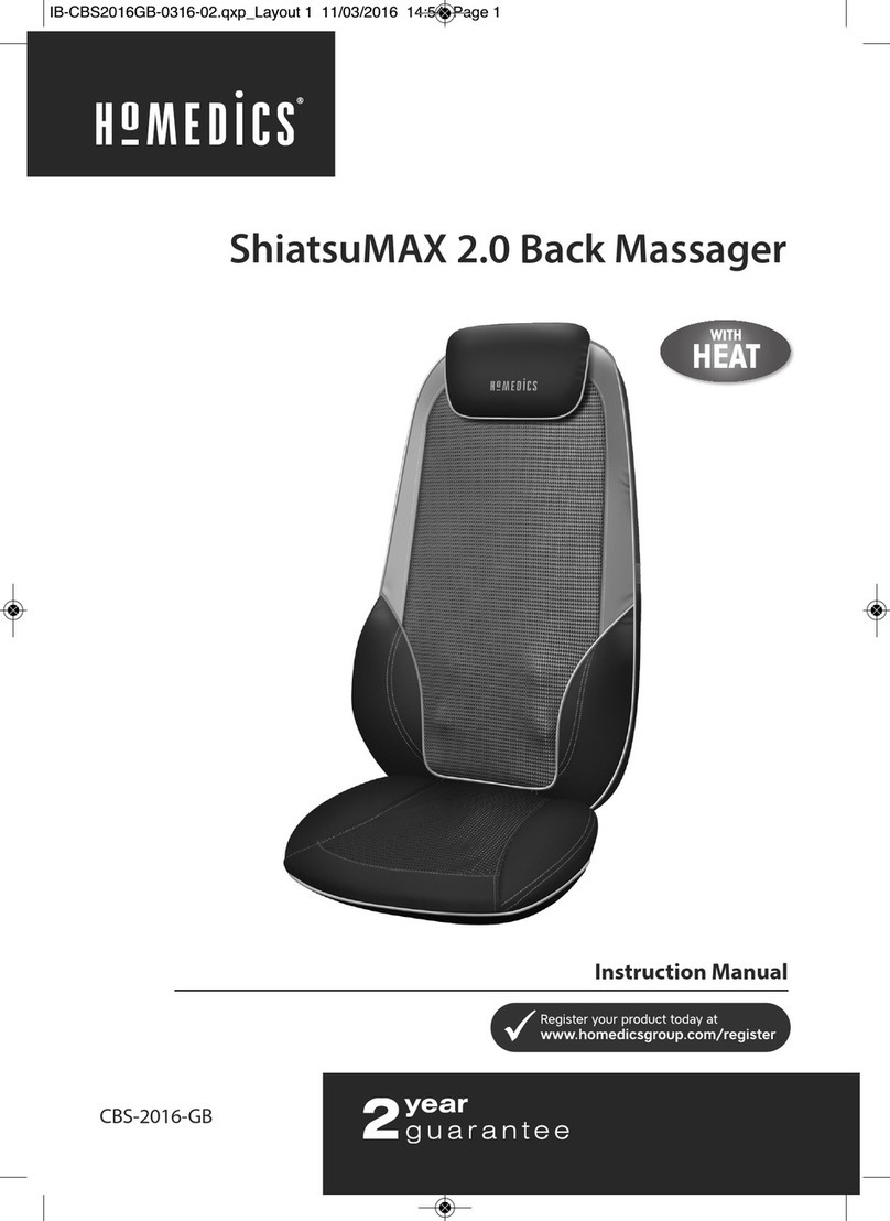 HoMedics ShiatsuMAX 2.0 User manual