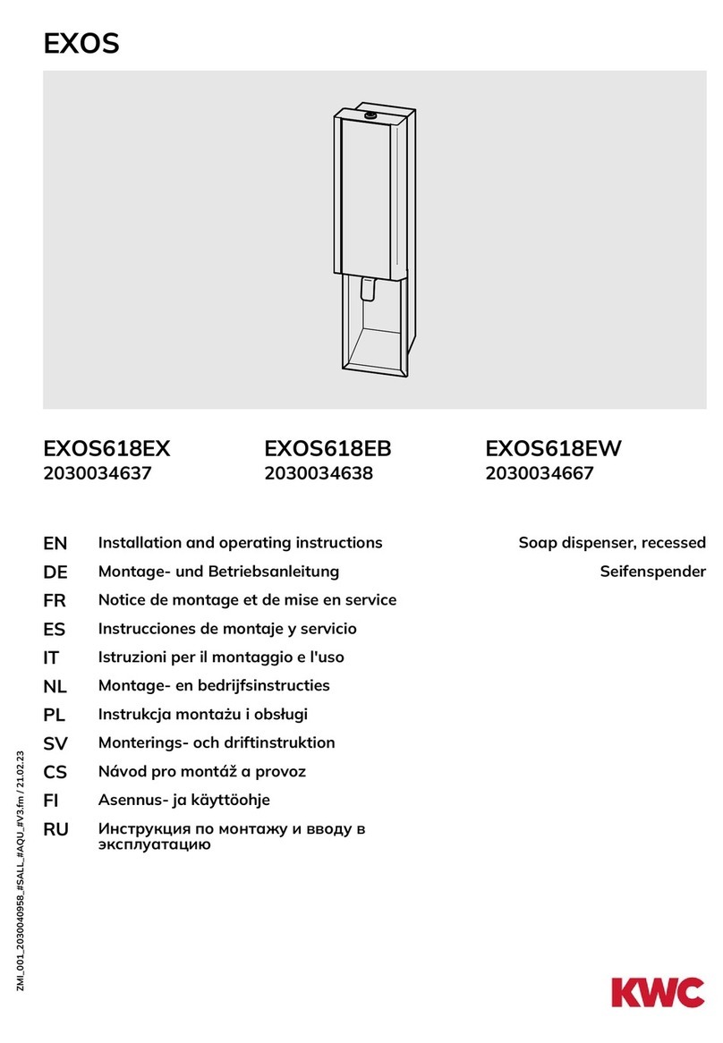KWC EXOS EXOS618EX Installation and operating instructions
