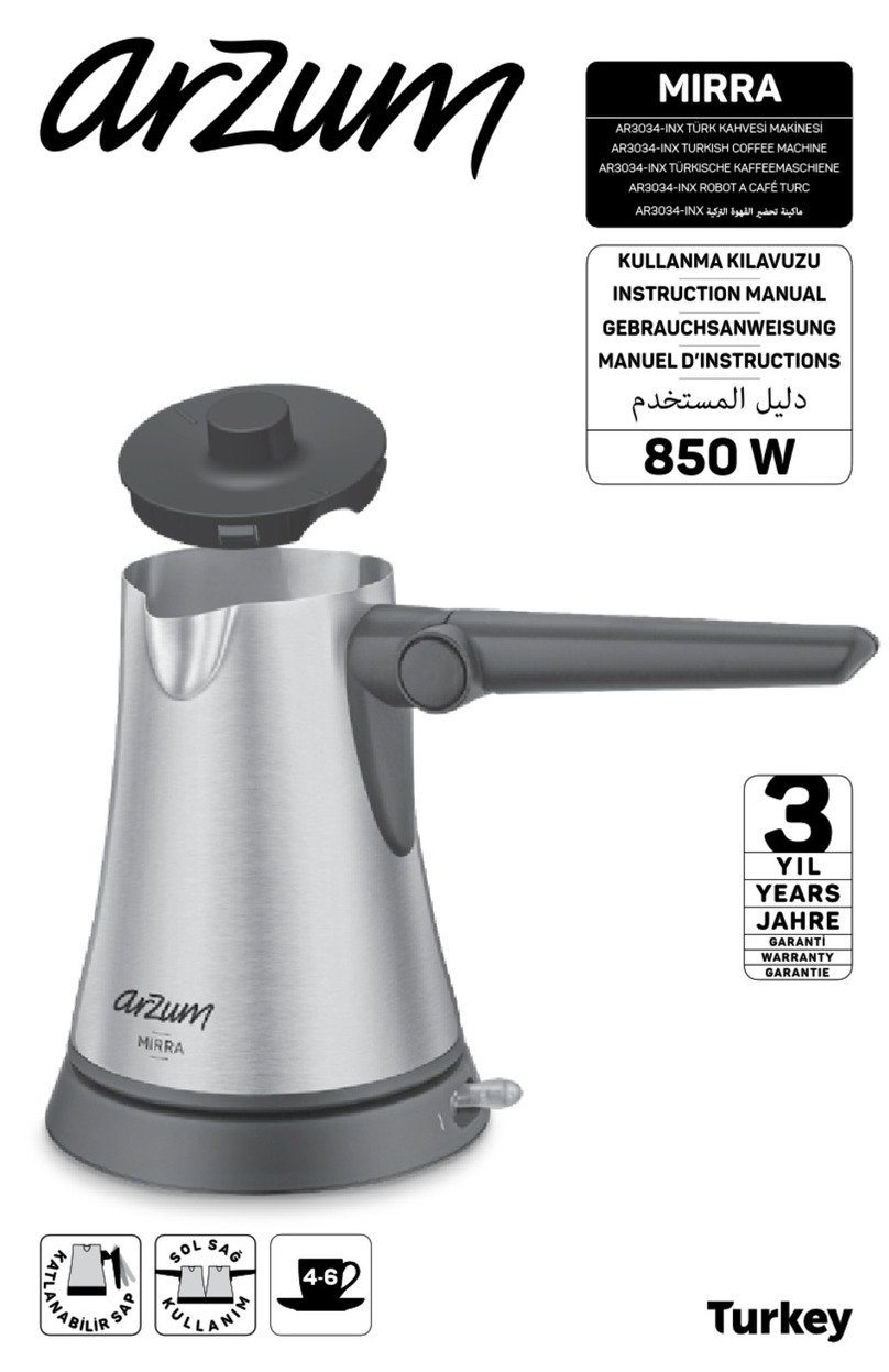 Arzum MIRRA AR3034-INX instruction manual