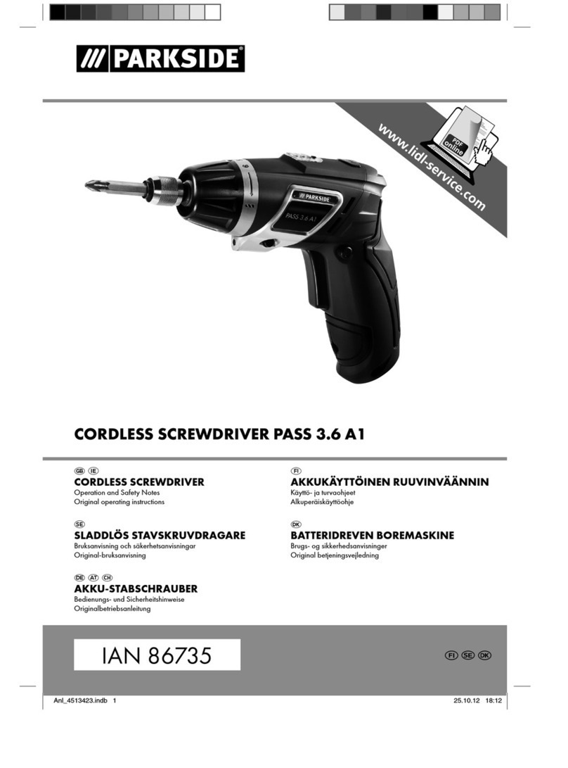 Parkside PASS 3.6 A1 User manual