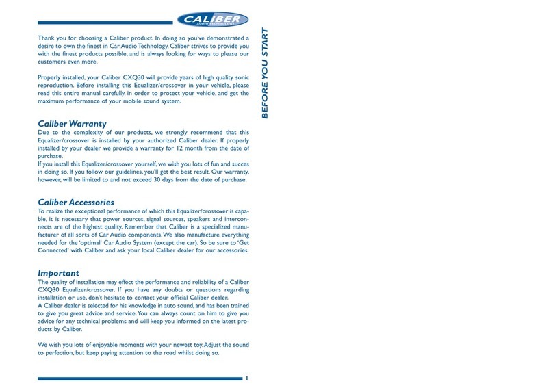 Caliber CXQ30 User manual