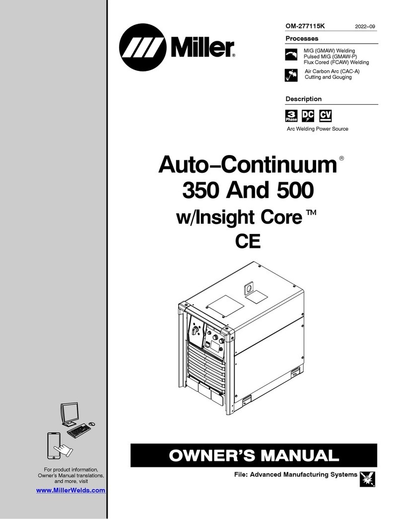 Miller Auto-Continuum 350 CE owner's manual