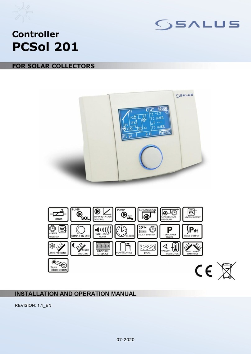 Salus PCSol 201 Installation and operation manual Salus PCSol 201 Installation and operation manual