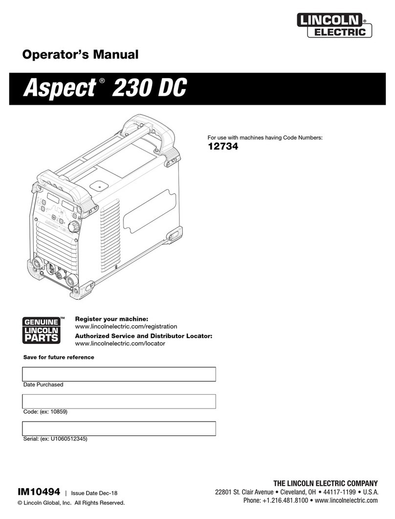 Lincoln Electric Aspect 230 DC Operator's manual