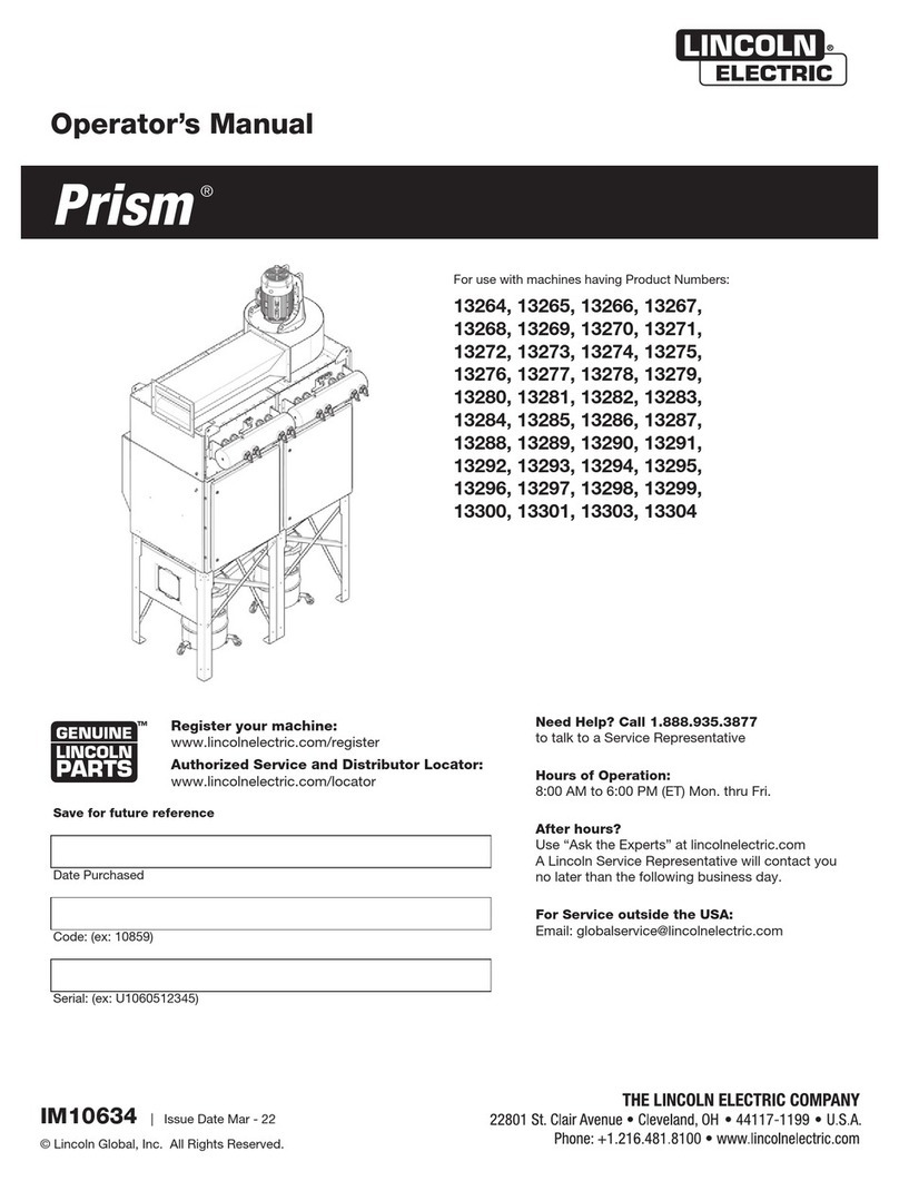 Lincoln Electric Prism 13264 Operator's manual