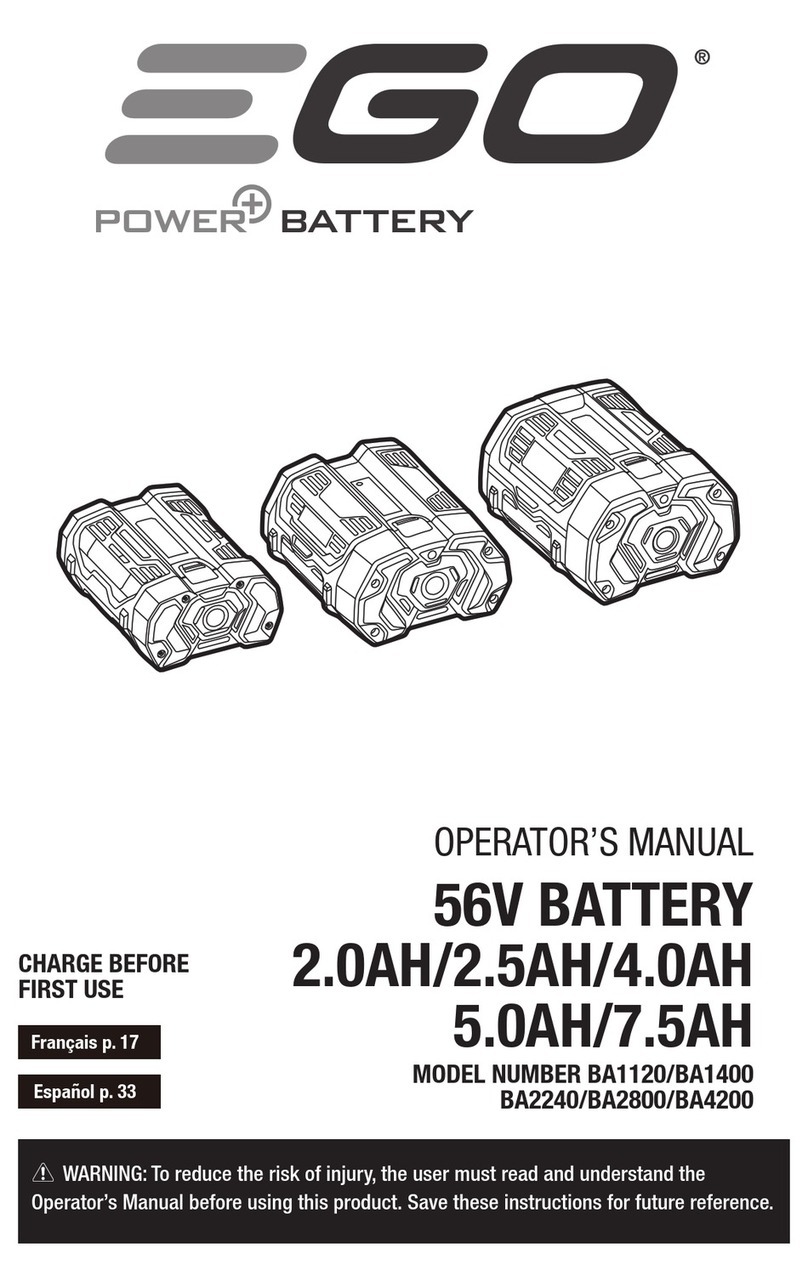 Ego Power+ BA1120 User manual