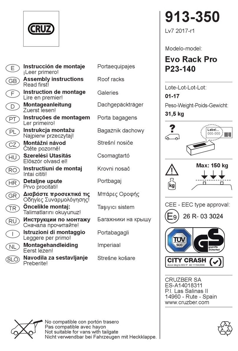 Cruz Evo Rack Pro P23-140 Assembly instructions