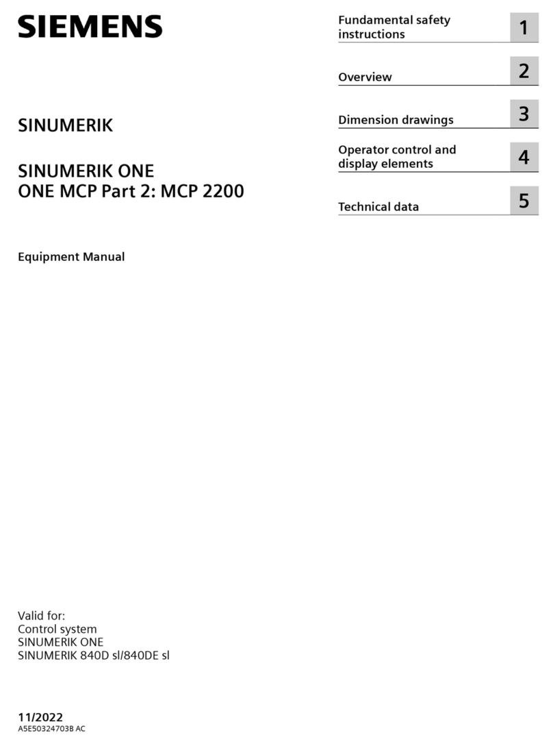 Siemens SINUMERIK ONE MCP 2200 Technical Document