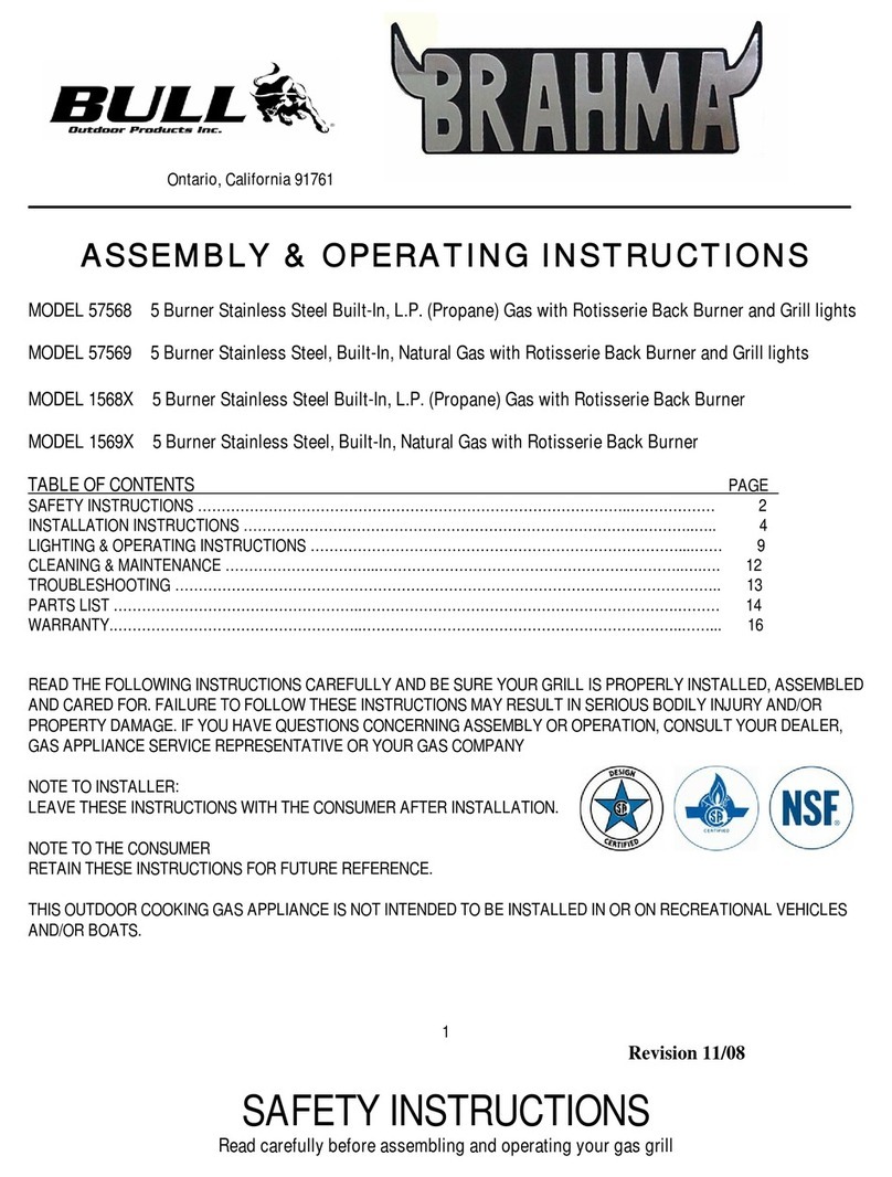 Bull BRAHMA 1568X Assembly & operating instructions