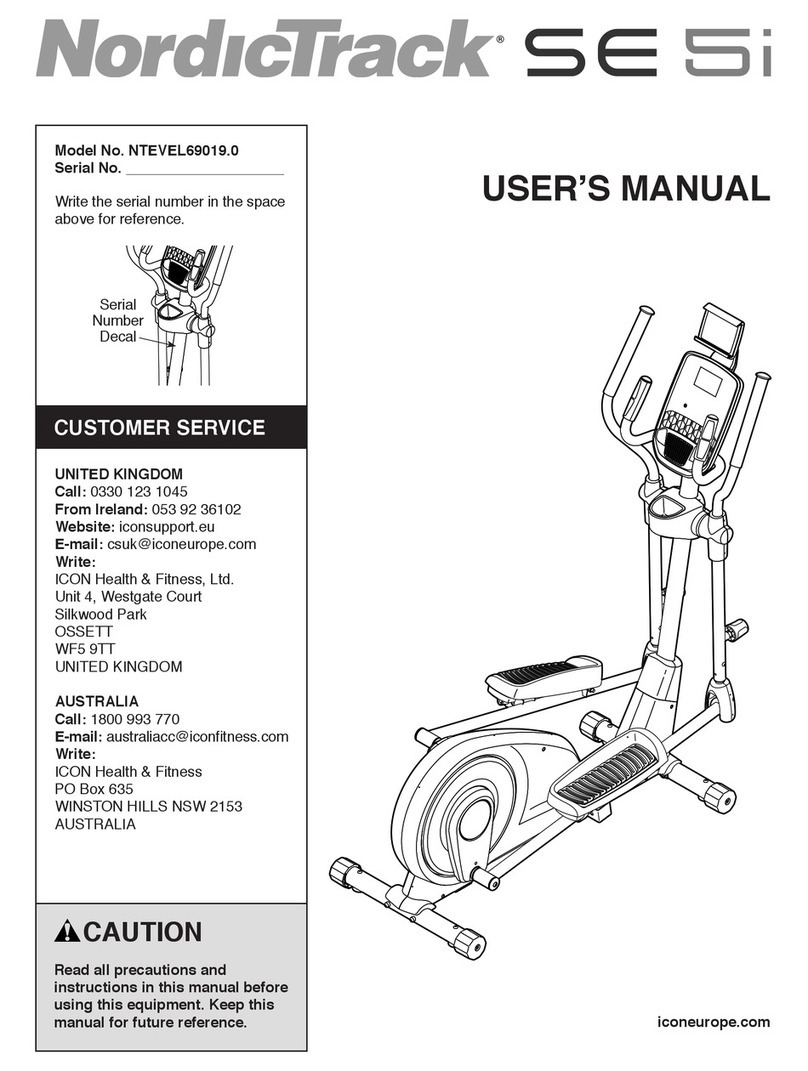 NordicTrack SE 5i user manual