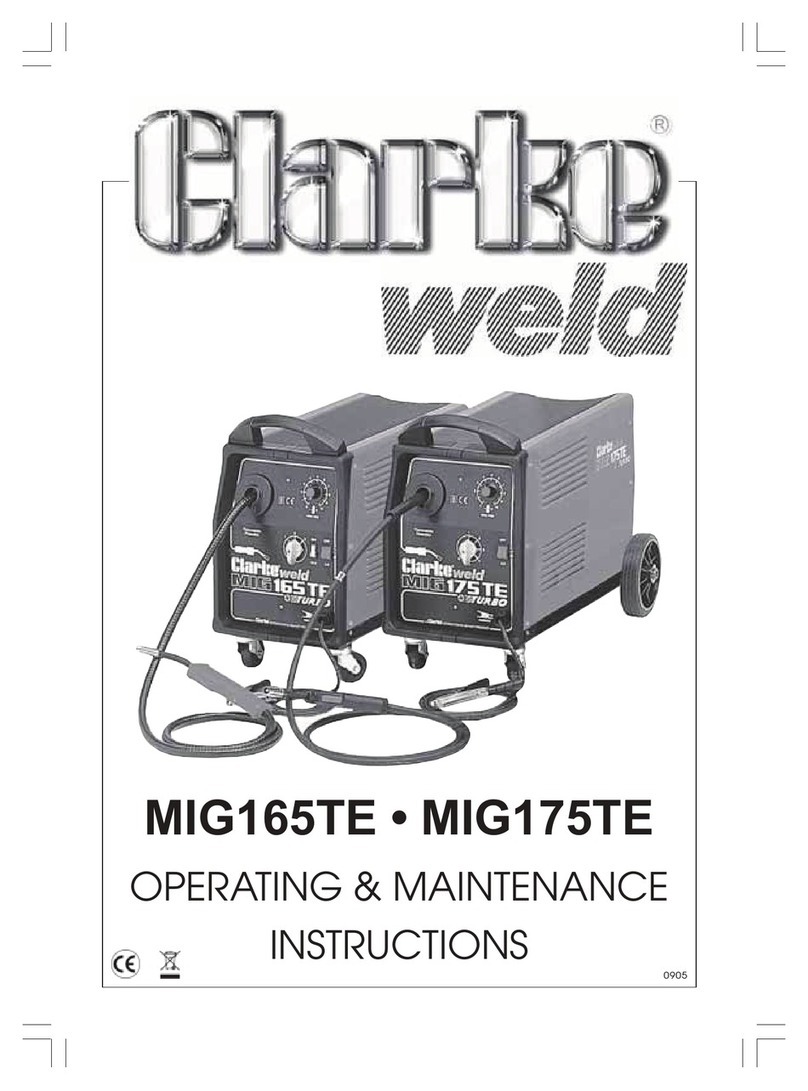 Clarke MIG165TE Installation and operation manual