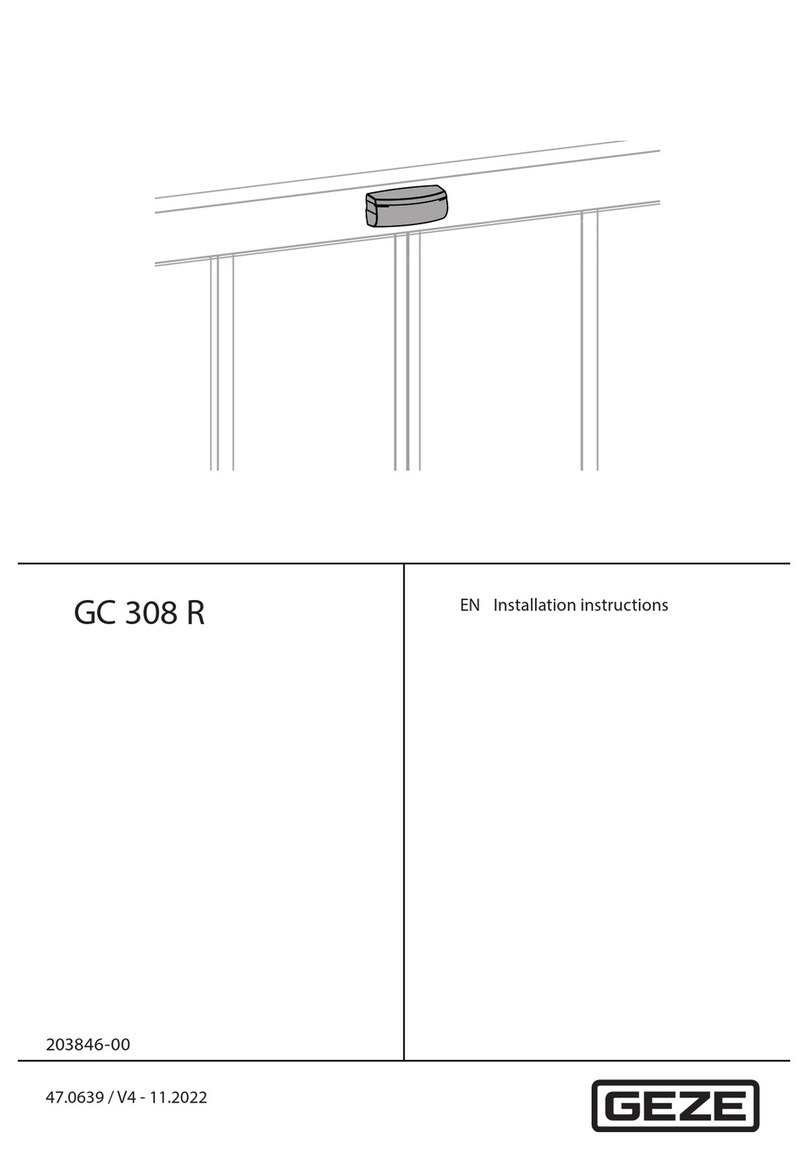 GEZE GC 308 R User manual