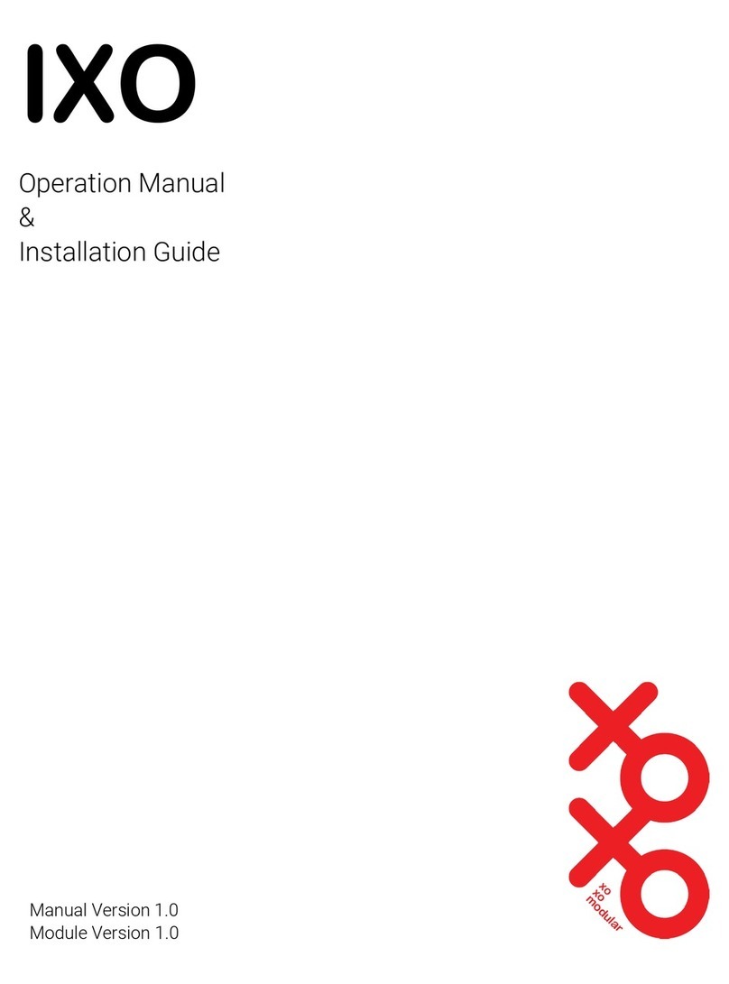 XOXO Modular IXO Operation manual and installation guide