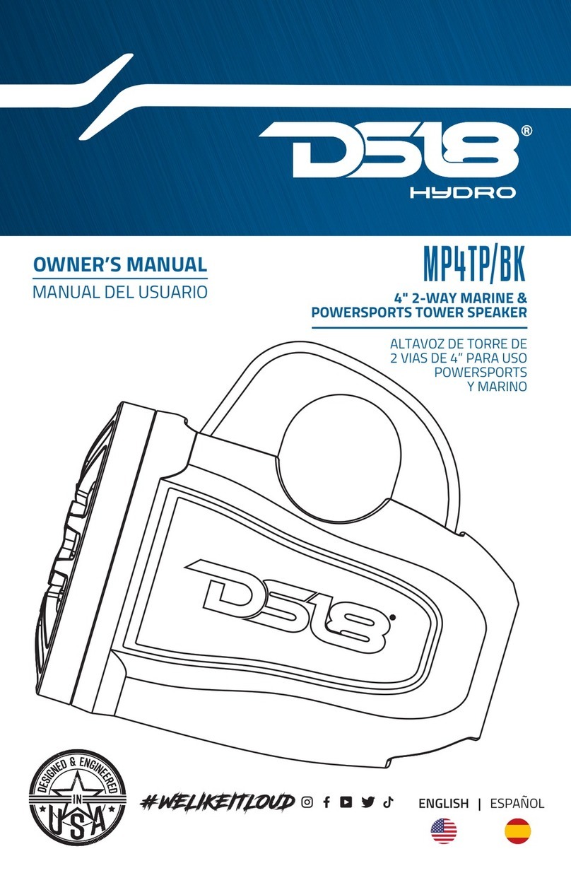 DS18 HYDRO MP4TP/BK owner's manual