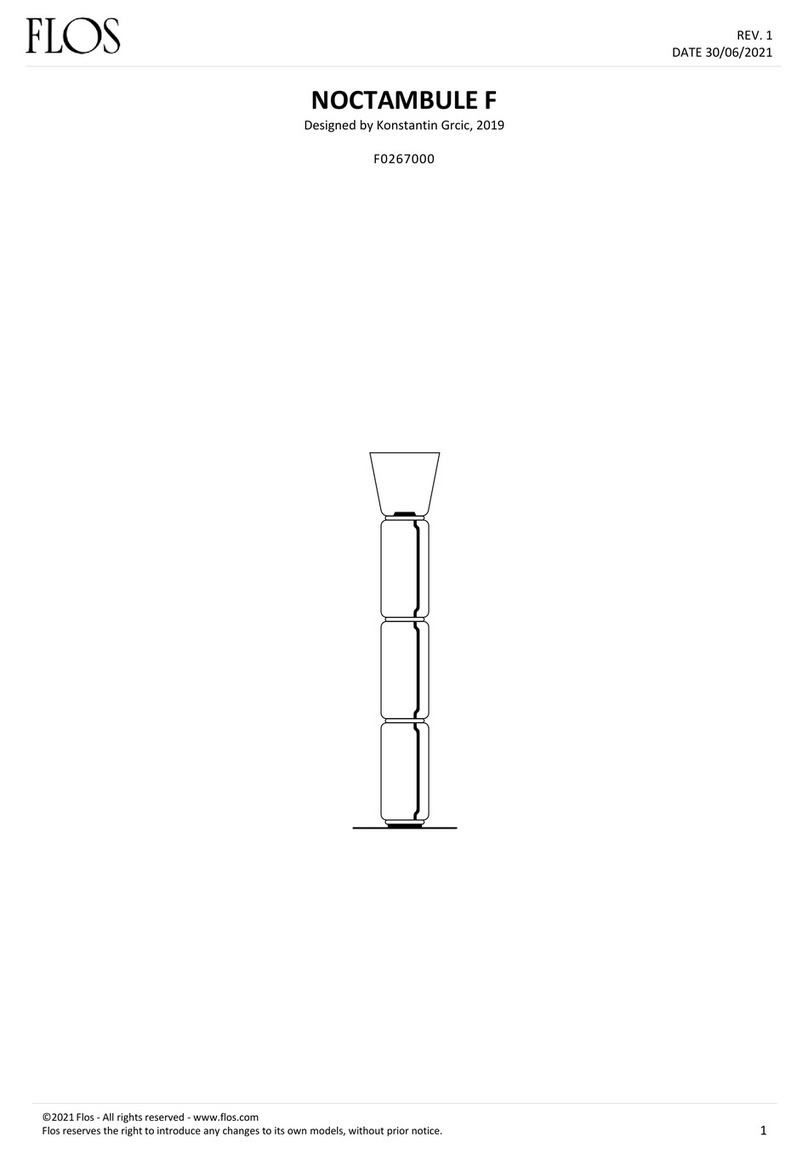 FLOS NOCTAMBULE F User manual FLOS NOCTAMBULE F User manual