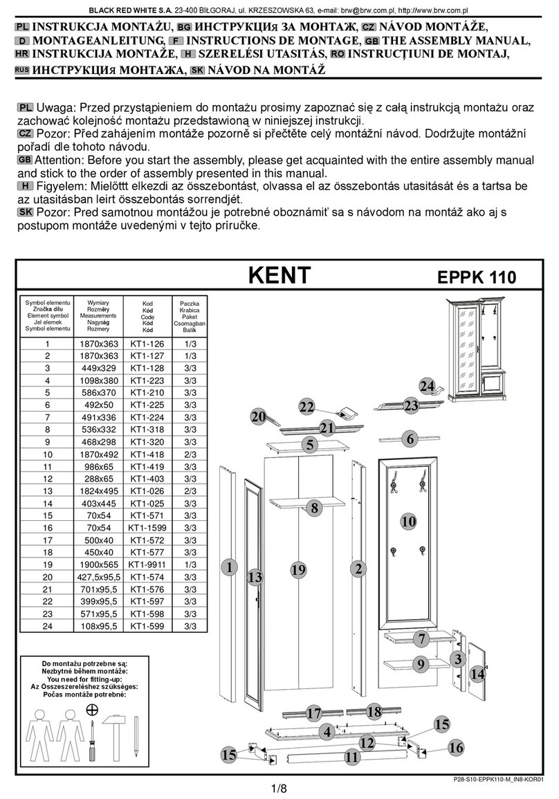 BLACK RED WHITE KENT EPPK 110 Assembly manual