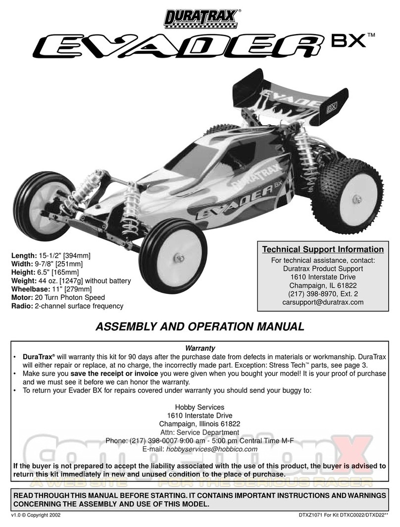 Duratrax Evader BX Installation and operating instructions