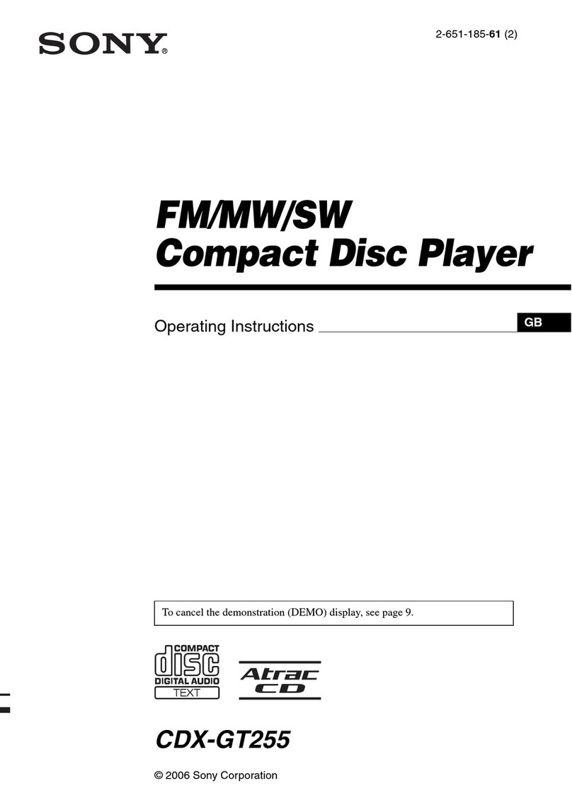 Sony CDX-GT255 operating instructions Sony CDX-GT255 operating instructions