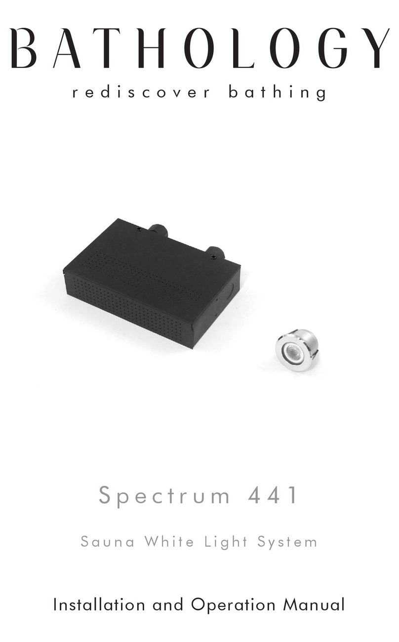 Bathology Spectrum 441 Installation and operation manual