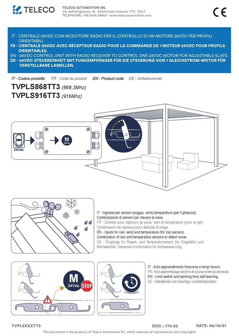 TELECO AUTOMATION TVPLS868TT3 instructions
