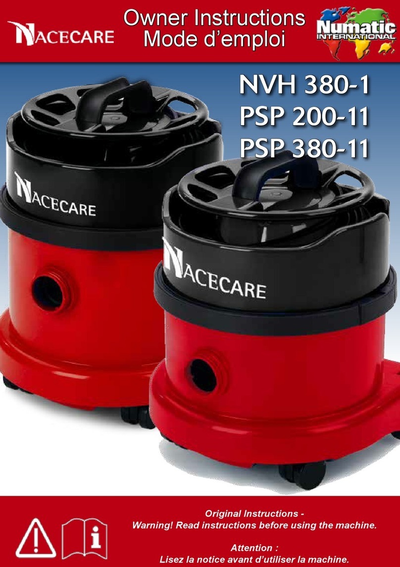 Numatic Nacecare NVH 380-1 User manual