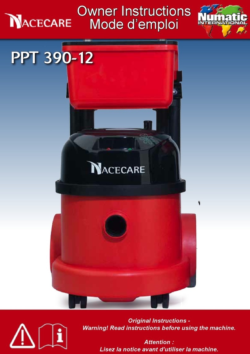 Numatic Nacecare PPT 390-12 User manual