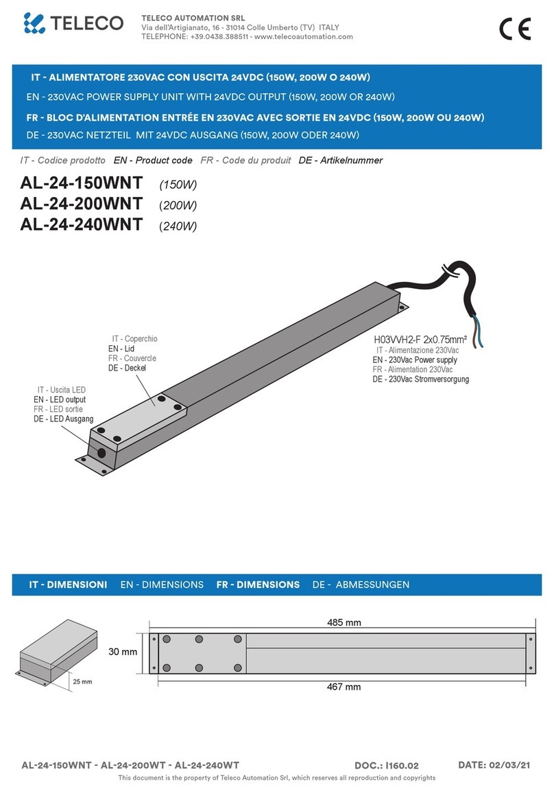 TELECO AUTOMATION AL-24-150WNT instructions