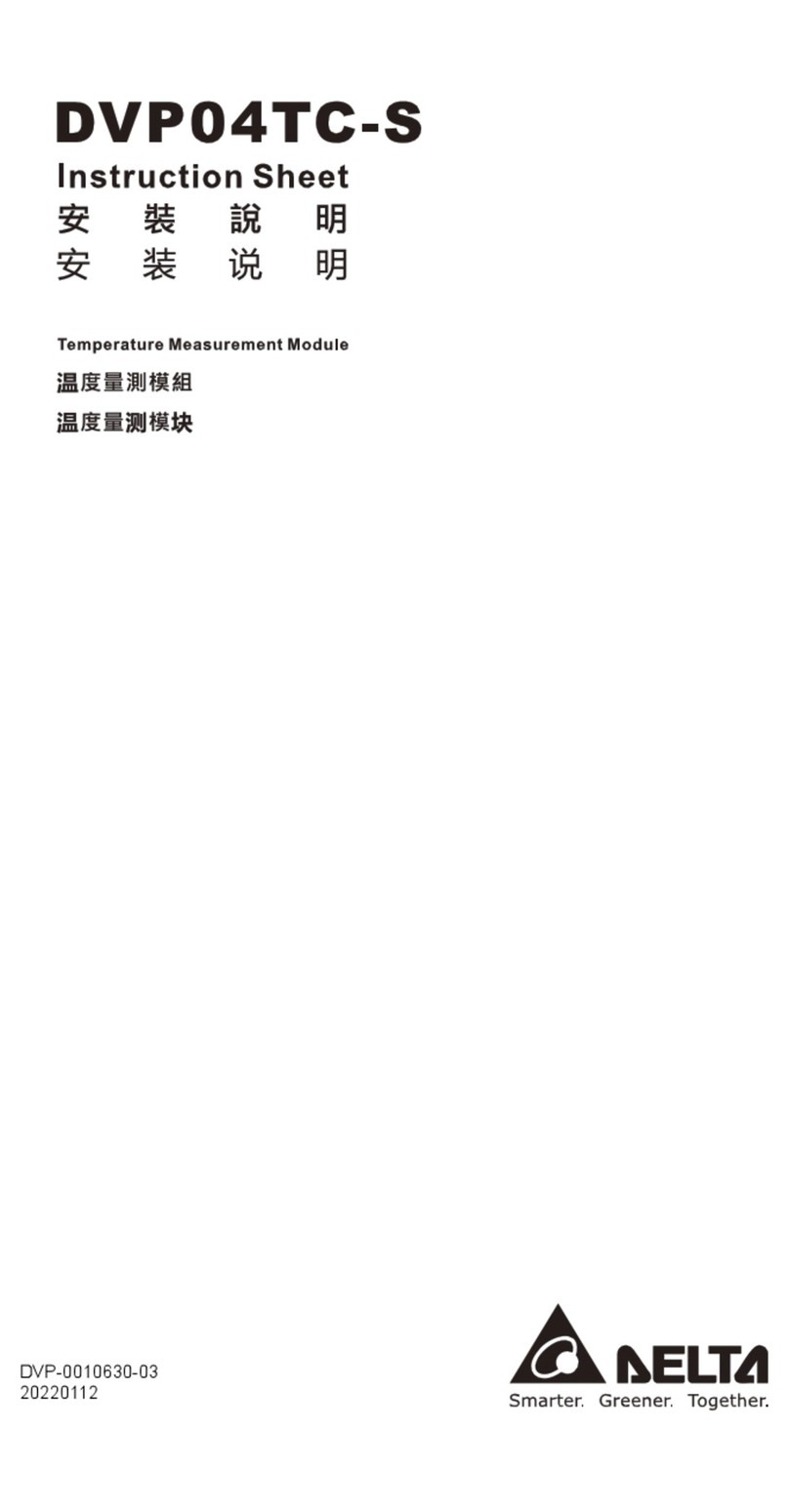 Delta DVP04TC-S instruction sheet