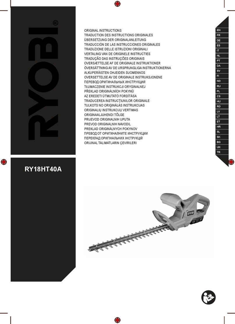 Ryobi RY18HT40A User manual