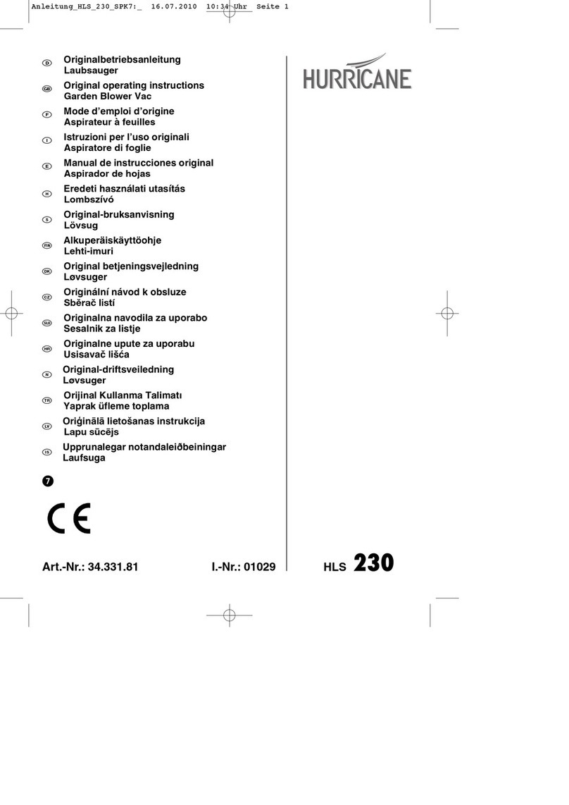 Hurricane HLS 230 operating instructions
