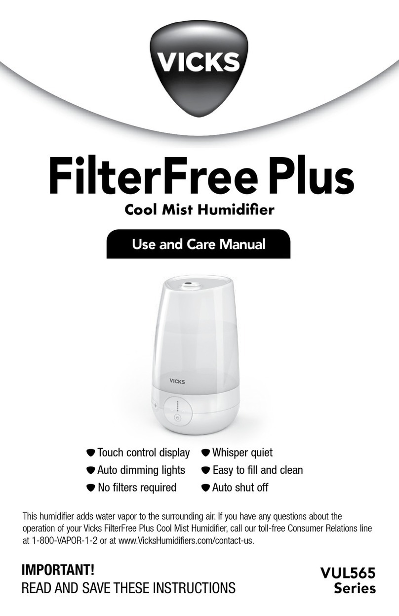 Vicks FilterFree Plus VUL565 Series User manual Vicks FilterFree Plus VUL565 Series User manual