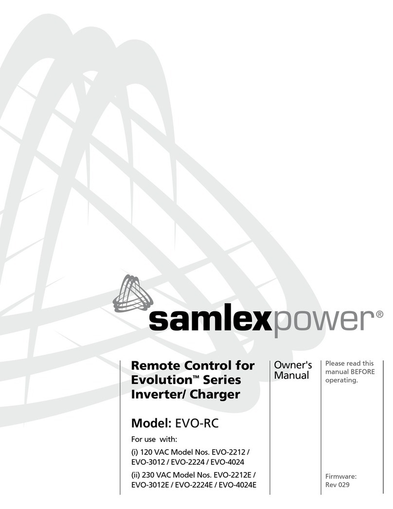 SamplexPower Evolution EVO-RC owner's manual