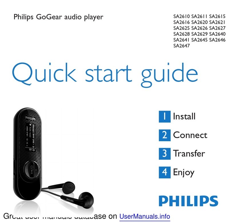 Philips GoGear SA2611 User manual