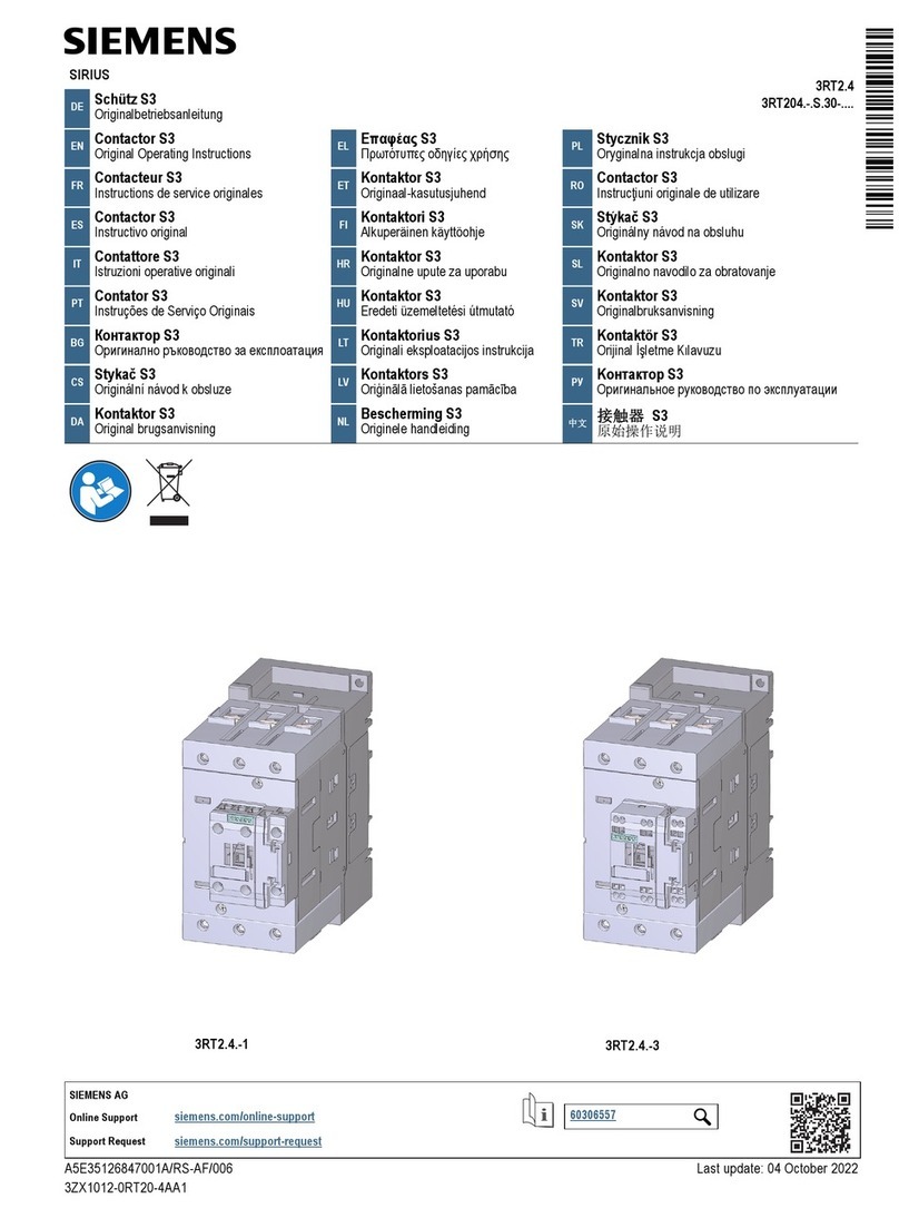 Siemens SIRIUS 3RT204 S.30 Series Original operating instructions