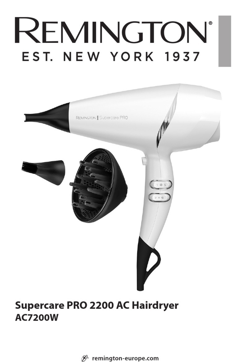 Remington Supercare PRO 2200 AC instructions